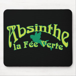 Absinthe Text La Fee Verte Mouse Pad