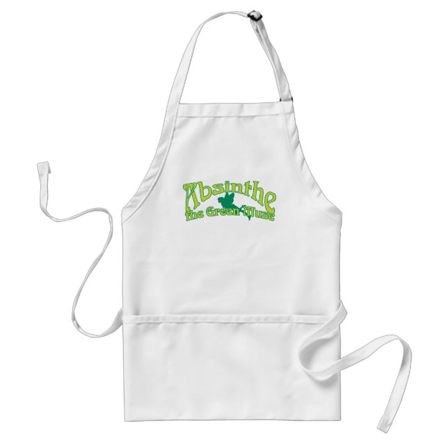 Absinthe Text The Green Muse Standard Apron (Front)