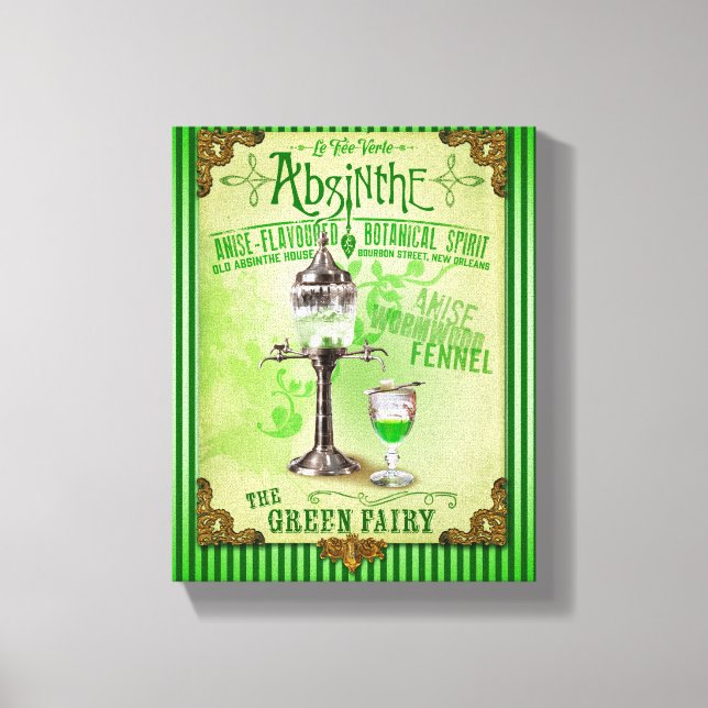 Absinthe "The Green Fairy" Canvas Print (Front)