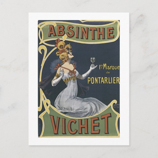 Absinthe Vichet Postcard (Front)