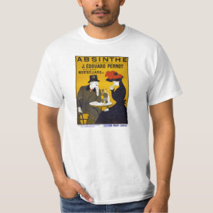 Absinthe Vintage Poster Restored T-Shirt