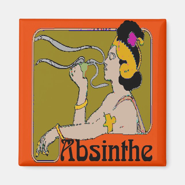 Absinthe Woman Magnet (Front)