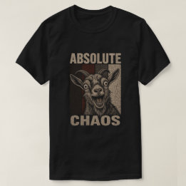 Absolute Chaos Screaming Goat Funny Retro Design T-Shirt