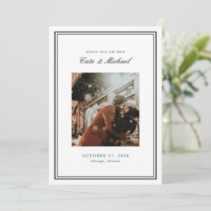 Absolute Classic Black and White Monogram Invitation
