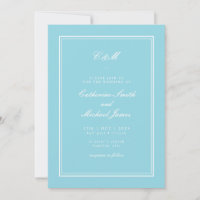 Absolute Classic Bright Aqua Monogram Wedding