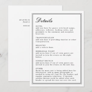 Absolute Classic Script Black and White Invite