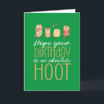Absolute Hoot Cute Owl Cartoon Pun Funny Birthday Card<br><div class="desc">Funny and cute birthday card for those who love puns and humour. Perfect way to wish your friends and family happy birthday.  Visit our store for more birthday card collection. You'll find something cool,  humourous and sometimes sarcastic birthday cards for your special someone.</div>