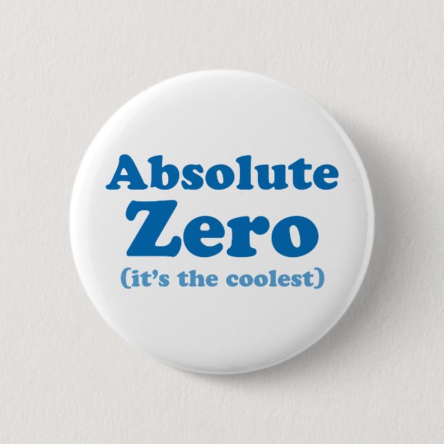 Absolute Zero 6 Cm Round Badge (Front)