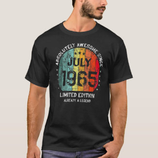 Absolutely Awesome Since July 1965 Man Woman Birth T-Shirt