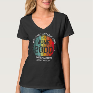 Absolutely Awesome Since June 2000 Man Woman Birth T-Shirt