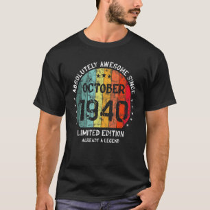 Absolutely Awesome Since October 1940 Man Woman Bi T-Shirt