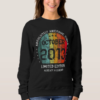 Absolutely Awesome Since October 2013 Boy Girl Bir Sweatshirt