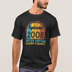 Absolutely Awesome Since September 2008 Boy Girl B T-Shirt