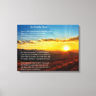 Absolutely Beautiful Funeral Eulogy Poem Canvas Print
