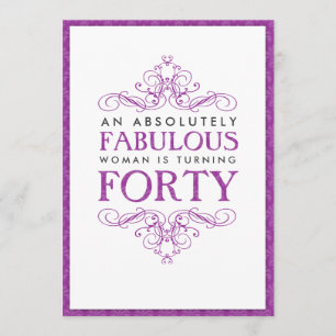 Absolutely Fabulous 40th Birthday Party Invitation