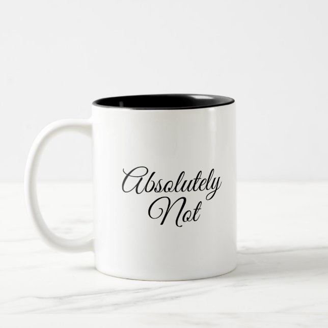 Absolutely Not Black Two-Tone Coffee Mug (Left)