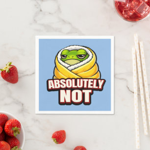 Absolutely Not Frog – Funny Lazy Frog Meme Napkin