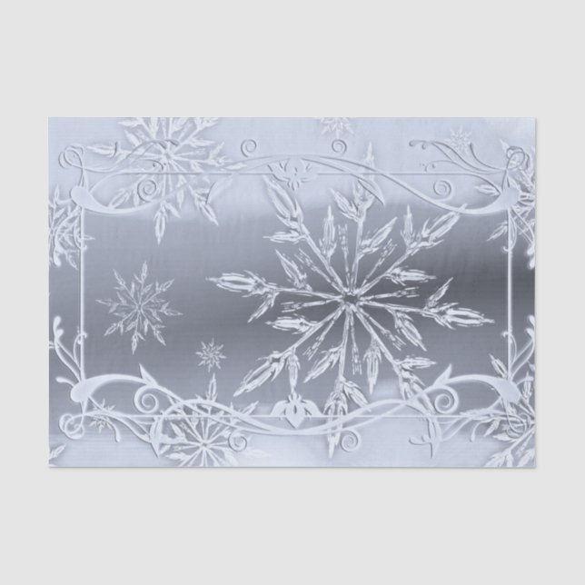 Absolutely Stunning Snowflake Design Tissue Paper (Front)
