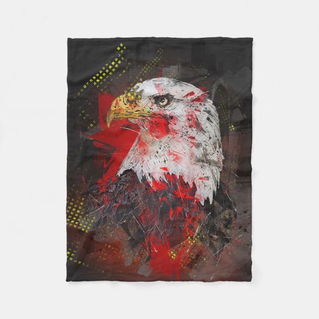 Absract Spirit Of Eagle Fleece Blanket (Front)