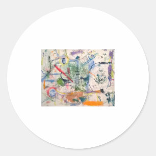 Absrtact Painting Jeff Hankamer Artjunkhaus Art Classic Round Sticker