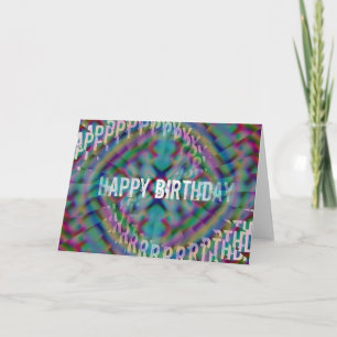 Abstact Birthday Illusion Card