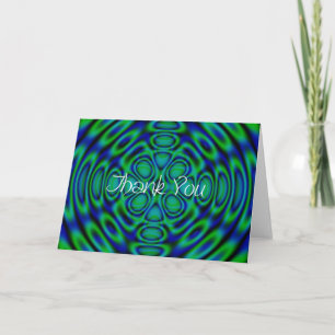 Abstact Blue and Green, Thank You Card
