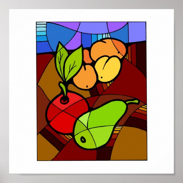 Abstact Fruit Kitchen Decor 15x15 (Front)