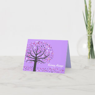Abstact Tree of Life Bat Mitzvah Thank You Card