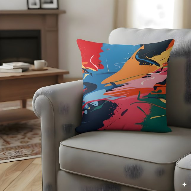 AbstarctVibrant Colourful Cushion (Creator Uploaded)