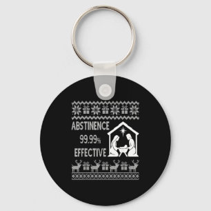 Abstinence 99.99 Percent Effective Nativity Ugly C Key Ring