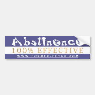 Abstinence Bumper Sticker