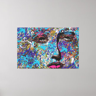 ABSTR_24-008, Abstract Face Art  Canvas Print