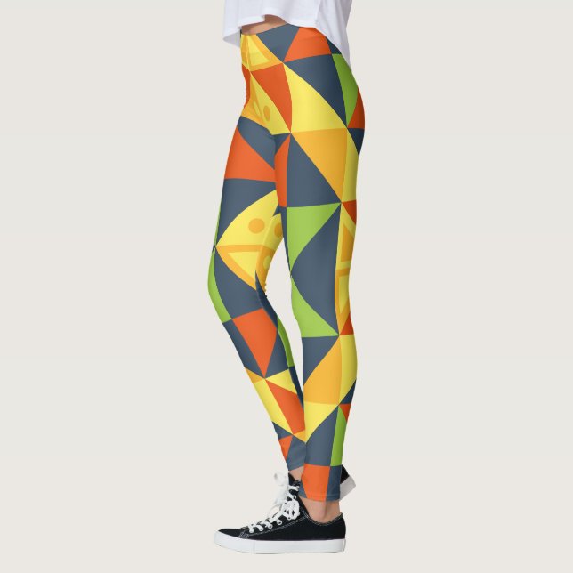 Abstrac  geometrically colours leggings (Left)
