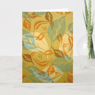 Abstraced Leaves, Contemporary Fiberarts Design Card
