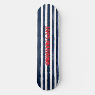 Abstrack navy Stripes Seamless  Skateboard