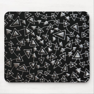 Abstract 021112 - Quick Silver on Black Mouse Pad