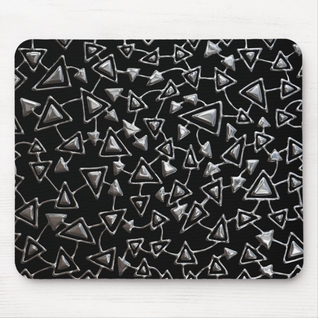 Abstract 021112 - Quick Silver on Black Mouse Pad (Front)