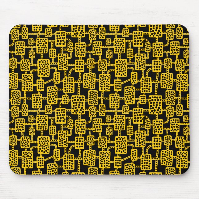Abstract 041113 - Amber on Black Mouse Pad (Front)