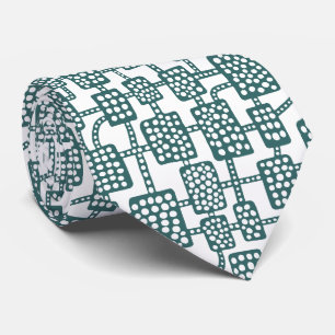 Abstract 041113 - Moss Green on White Tie