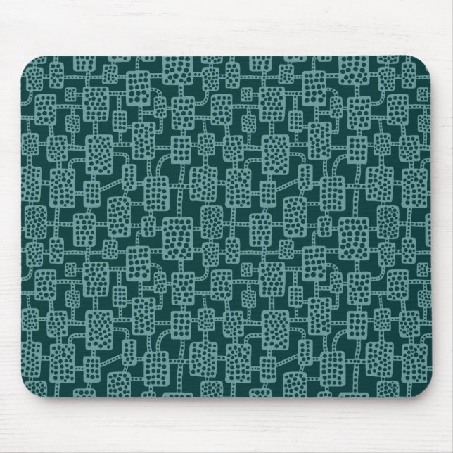 Abstract 041113 - Ocean Green on Dk Moss Green Mouse Pad (Front)