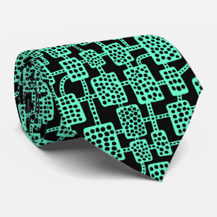 Abstract 041113 - Turquoise on Black Tie