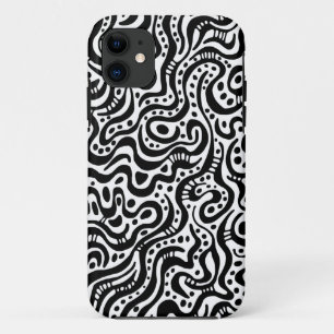 Abstract 041211 - Black and White Case-Mate iPhone Case
