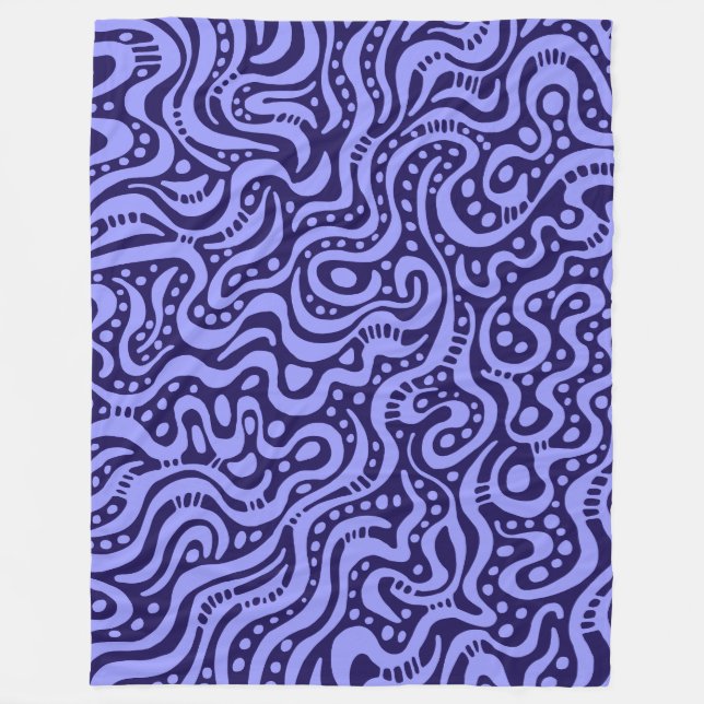 Abstract 041211 - Pastel Blue on 150a51 Fleece Blanket (Front)