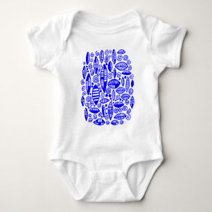 Abstract 100813 - Blue Baby Bodysuit