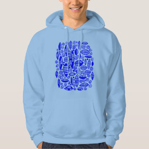 Abstract 100813 - Blue Hoodie