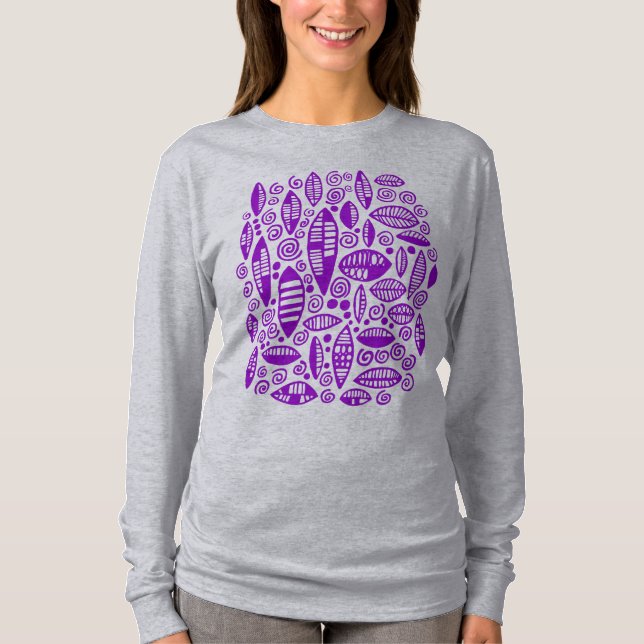 Abstract 100813 - Purple T-Shirt (Front)