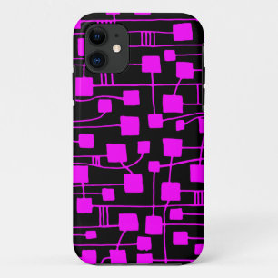 Abstract 111211 - Magenta on Black Case-Mate iPhone Case