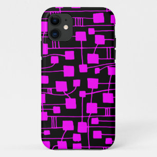 Abstract 111211 - Magenta on Black Case-Mate iPhone Case