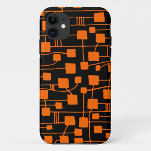 Abstract 111211 - Orange on Black Case-Mate iPhone Case