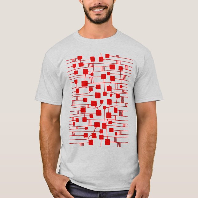 Abstract 111211 - Red T-Shirt (Front)